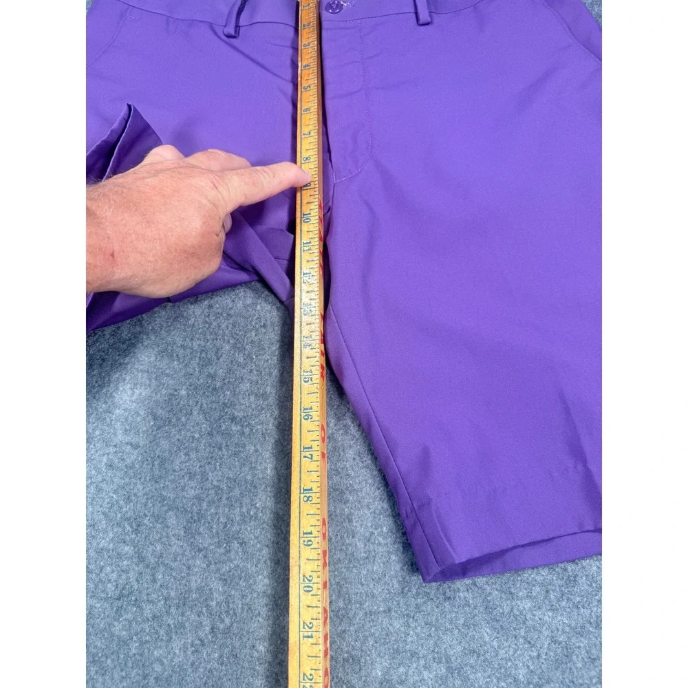 Louis Raphael Golf Mens Purple Performance Flat Front Shorts Size 36 01-7446